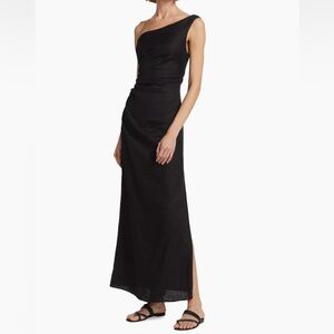 Mara Hoffman Enya One-Shoulder Hemp Maxi Dress